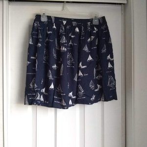 ⛵️ cute flowy skater skirt with sailing print